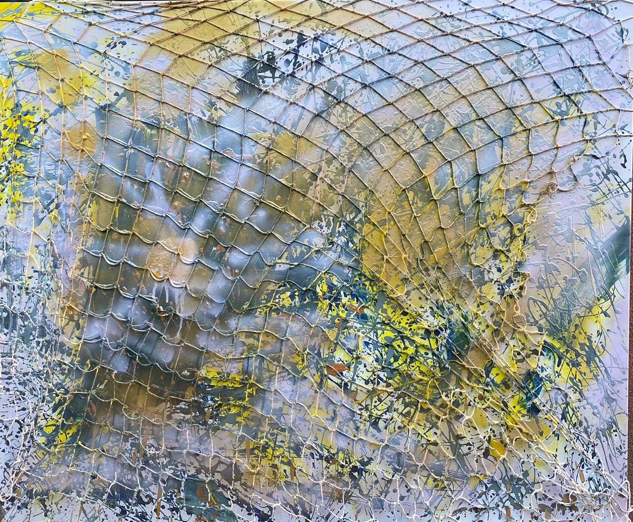 "Тайна удовольствия" холст/сетка/акрил. 120х100см. 2024