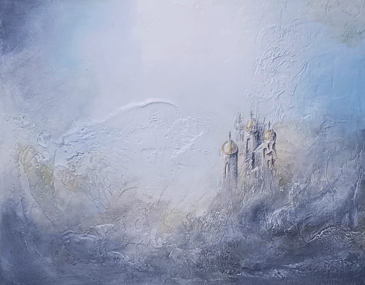 "Над облаками". Холст лен/акрил. 40х50см.