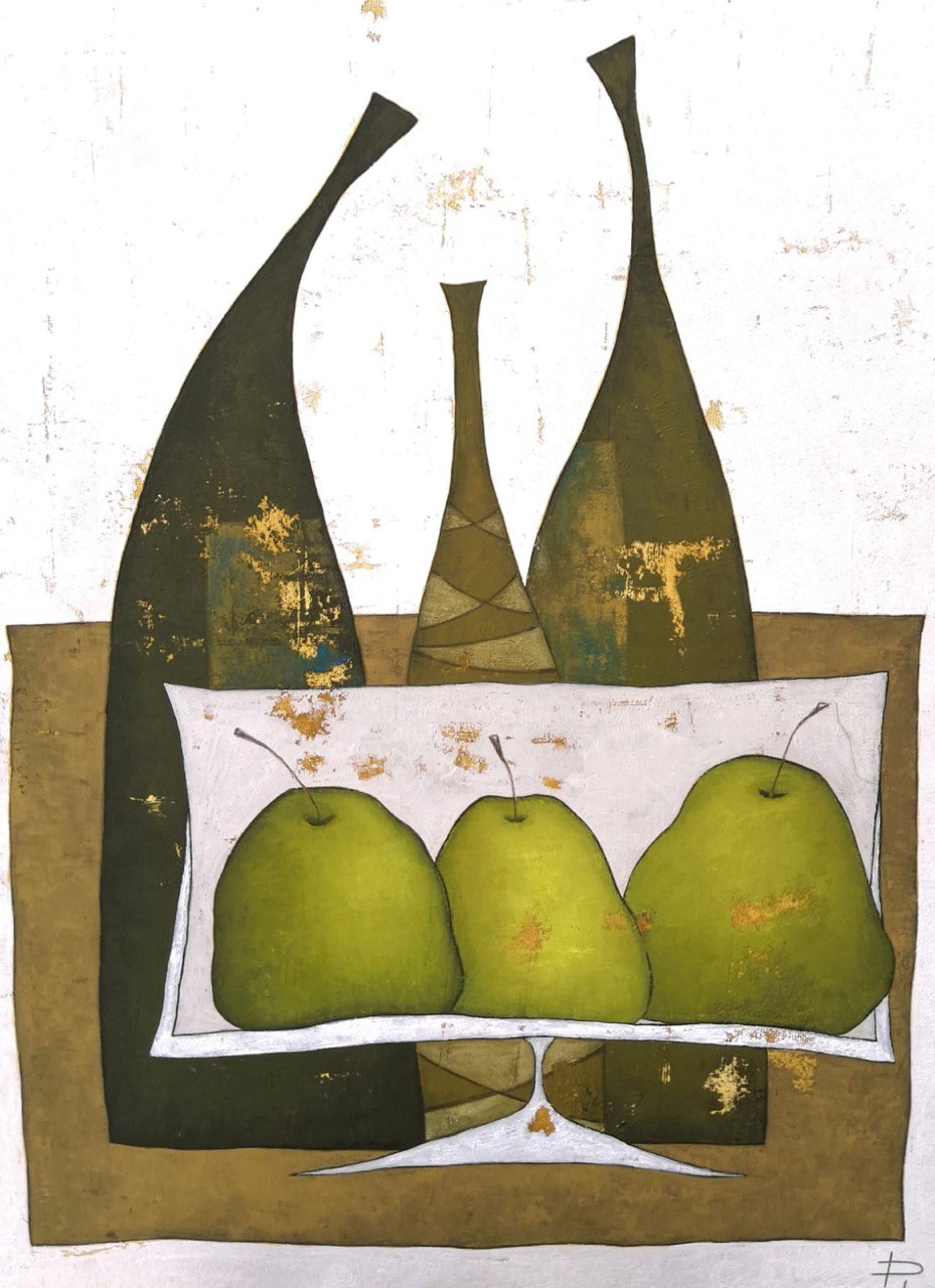 "На троих" холст/масло. 45х35см. 2024